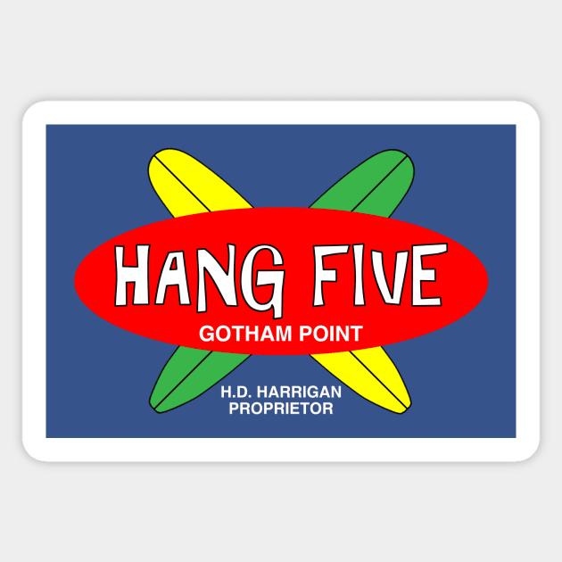 Hang Five (dark variant) Sticker by GloopTrekker